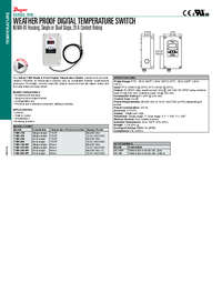 Thumbnail of document Data Sheet - TSW-41 Adjustable Stainless Steel Temp. Switches